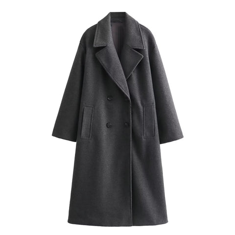 Women's Woolen Soft Loose Overcoat Coat