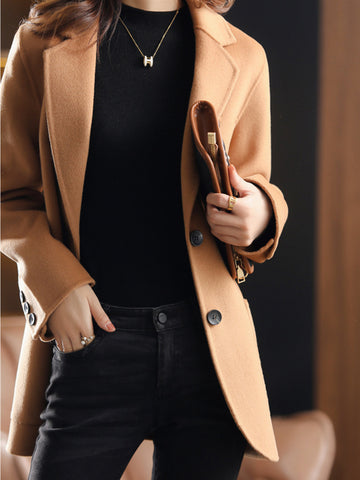 Women's Korean-style Casual Thickening Woolen Coat