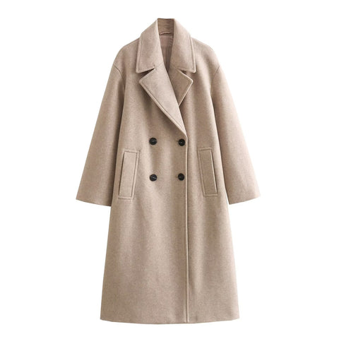 Women's Woolen Soft Loose Overcoat Coat